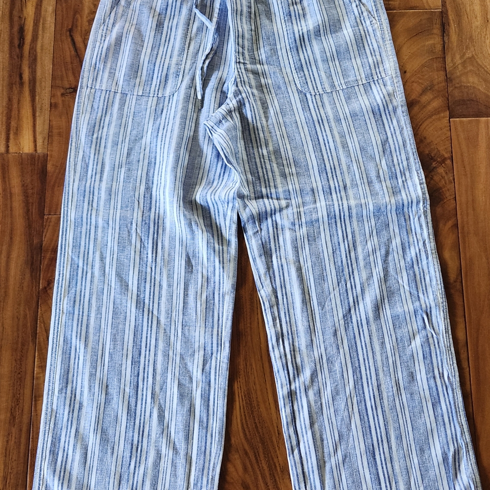 Women's Striped Blue Pants
